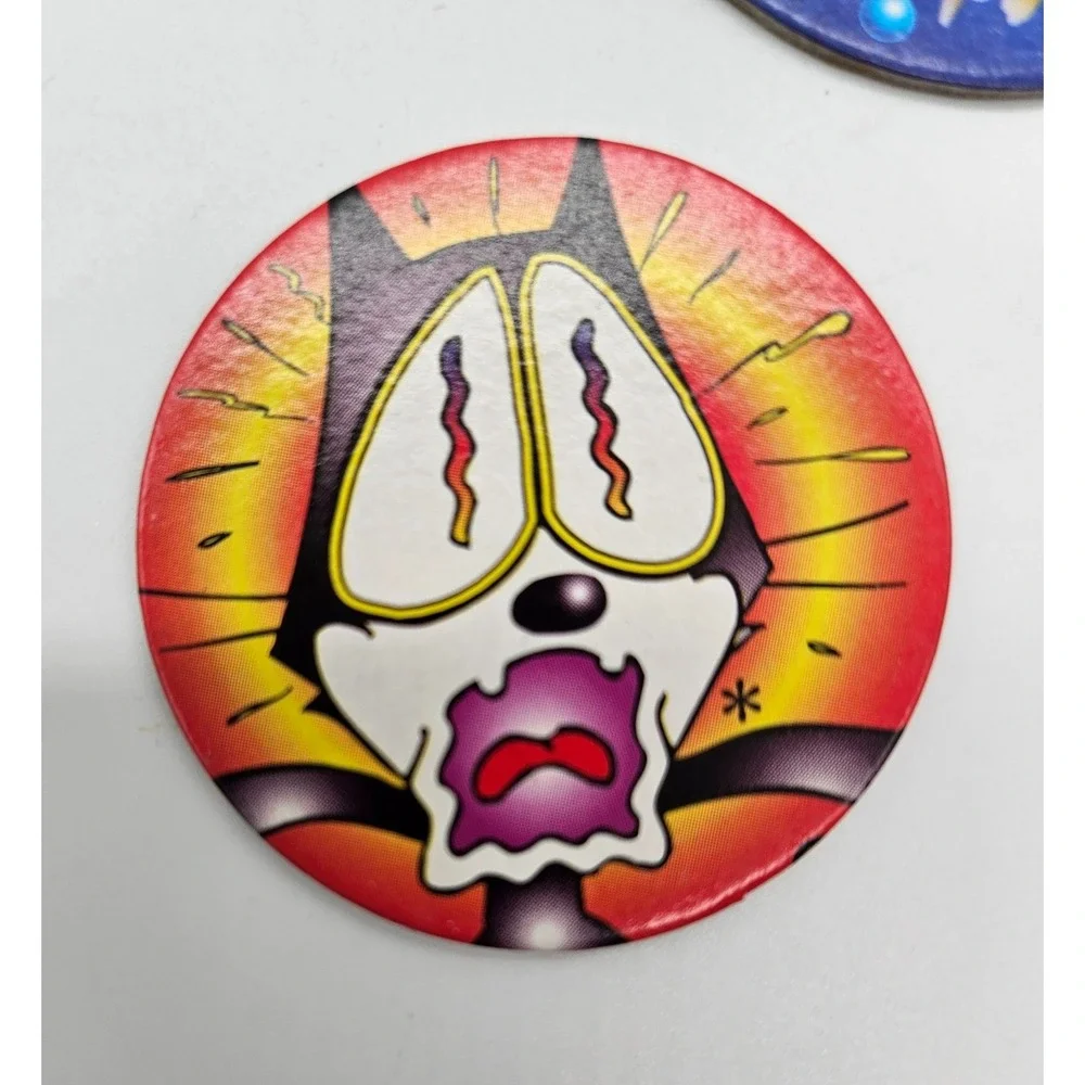 Felix the Cat Pogs Three Vintage‎ Collectible 90s Cartoon Game
